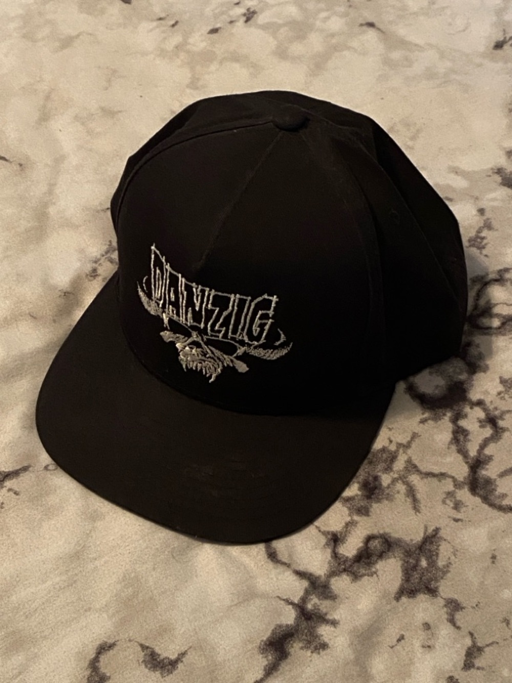 Official Danzig Embroidered Skull Snapback Hat Cap